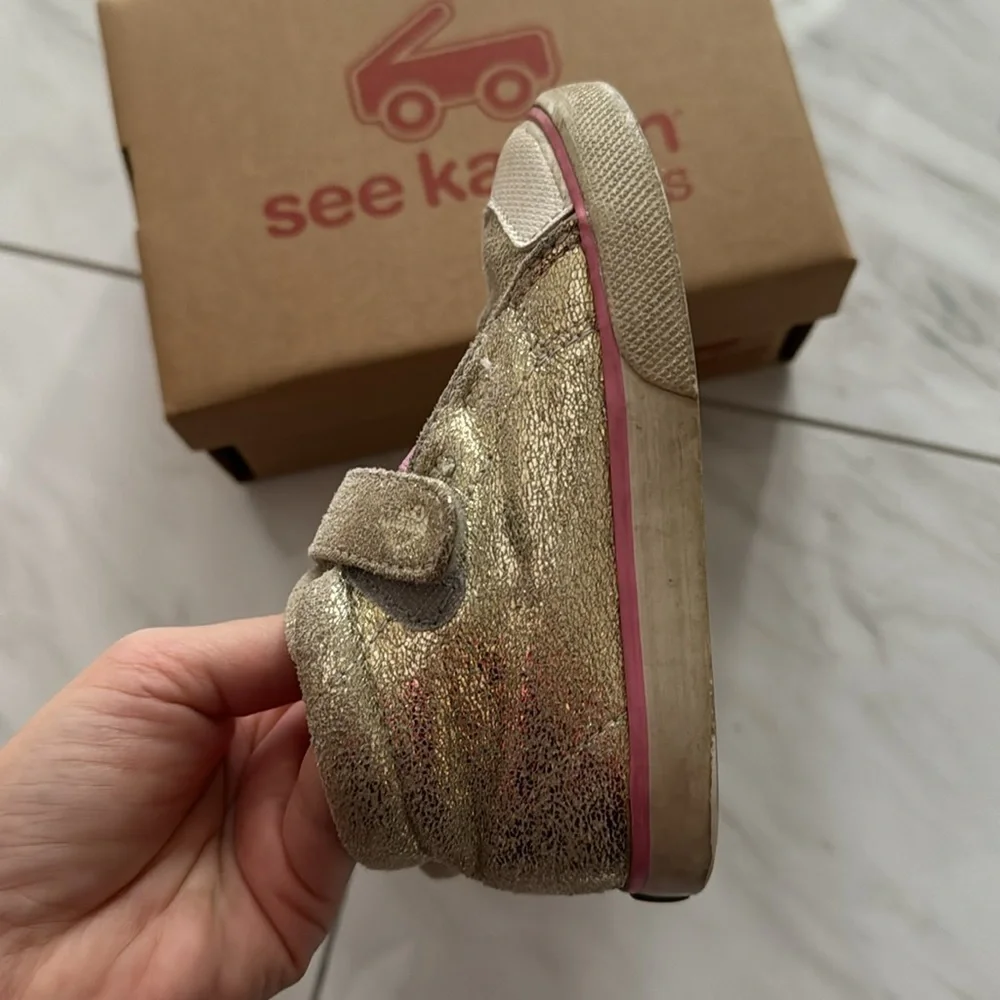 See Kai Run Gold & Pink Sneaker